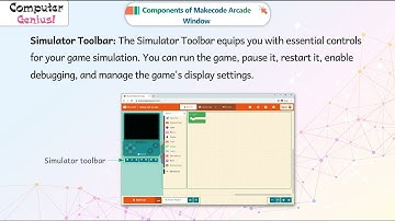 Components of Makecode Arcade Window |𝐂𝐡 06 |Computer Genius |𝐂𝐥𝐚𝐬𝐬 6