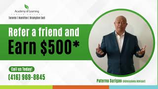 Refer a friend and earn $500*