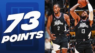 Kawhi Leonard (38 PTS) \& Paul George (35 PTS) Combine For 73 PTS In The Battle Of L.A!