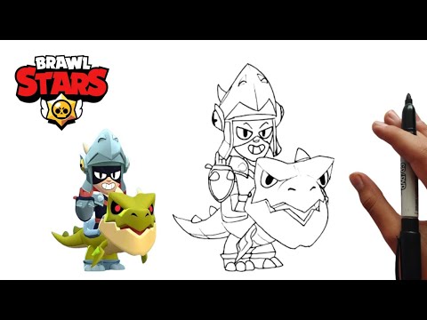 How to draw New Brawler Draco New Season from Brawl Stars