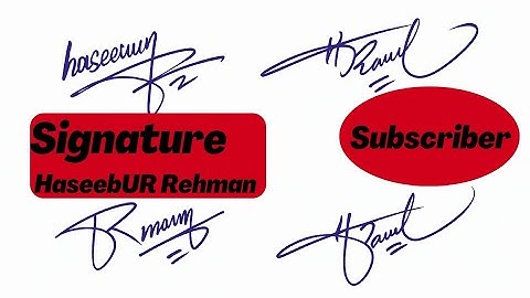 Haseeb UR Rehman signature style||name signature with arooj 