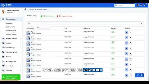 HOW TO ADD A LABORATORY Test TEMPLATE.
