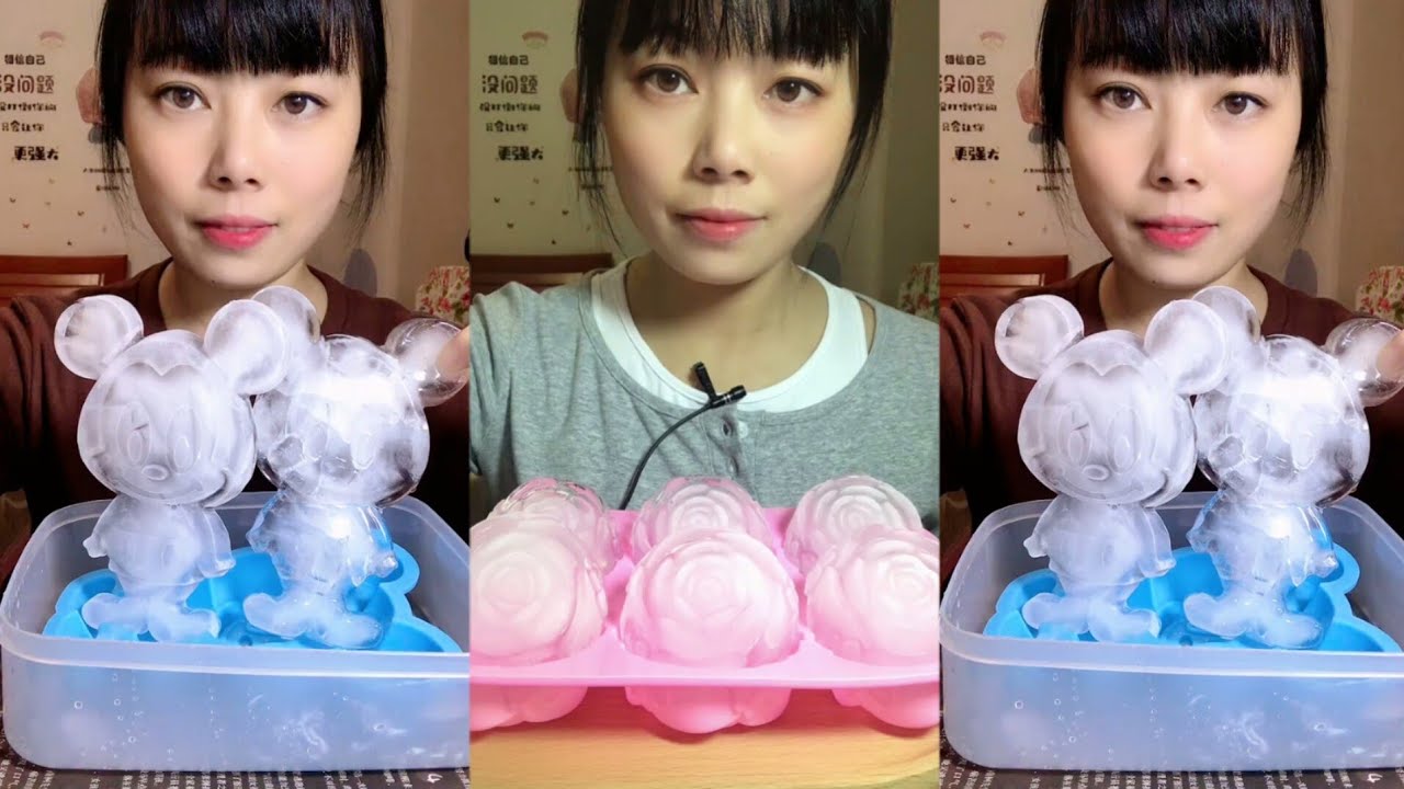 SOLO ZHAOFENG| HARD ICE | CRISPY CLEAR ICE  #iceeating #asmr #asmrice