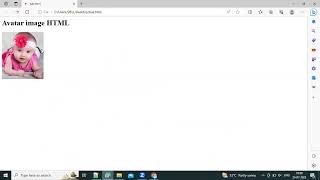 How to create Avatar image in HTML & CSS