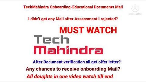 TechMahindra Onboarding Mail/MUST WATCH#techmahindra #techmahindrahiring