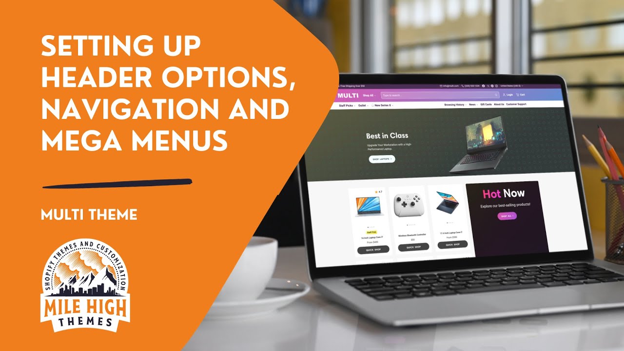 header builder for prestashop | custom navigation &... Setting up header, navigation options, and mega menus in the Multi ...