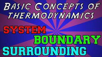 Basic Concepts of Thermodynamics -1 System, Boundary, Surrounding