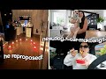 HE REPROPOSED!! car mukbang + new dog!!