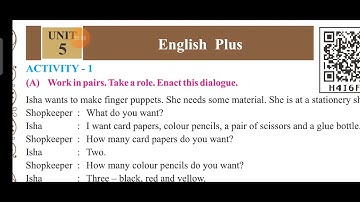 standard 8 sem-2 unit-5  English Plus, activity 1 A