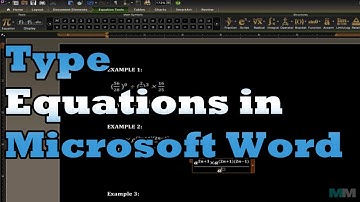 Type Equations in Microsoft Word