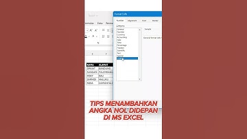Menambahkan angka Nol tanpa harus kasih tanda petik di Excel #shorts