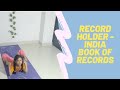 Record holder  india book of records  maximum yoga aasanas in 1 minute set by chinmayee