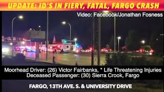 UPDATE: IDs In Fiery, Fatal, Fargo Crash