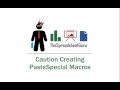 Caution Creating PasteSpecial Macros in Microsoft Excel
