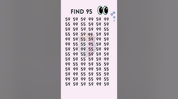 challenge your self to spot 95! in 3 sec? Super Sharp Eyes Can! 🔍👀#brainteasers#iq#shorts