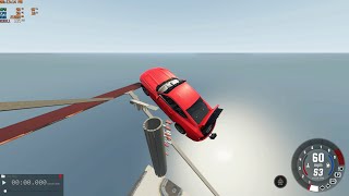 Vehicle vs Long Down Slide Ramp | Jump into Death Well Crash 100% Service 0%