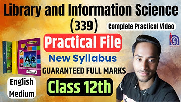 Library and Information Science (339)| Solved Practical |Class 12th| English Medium| NIOS