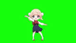 9mm go bang  shigure ui loli dance Full HD with Green Screen Resimi