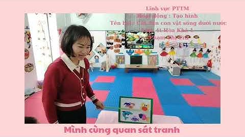 Hoạt động tạo hình: Tô màu, cắt dán động vật sống dưới nước; MG4T Hoà Khê 1, trường MN Vân Hán