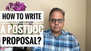 How to write a postdoctoral research proposal?