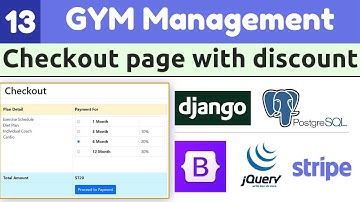 Django Jquery Checkout Page | Django Full Course: Gym Management System | Django Tutorial #13