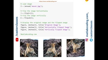 MATLAB code for flipping an image horizontally and vertically