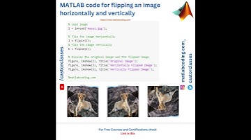 MATLAB code for flipping an image horizontally and vertically
