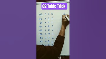 Table 62|| 62 ka table || 62 table trick #shorts #tabletrick #maths