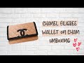 Chanel Filigree Wallet on Chain (WOC) (Beige/ Black) Review | What fits, Mod shots （香奈儿 鏈子皮夾）