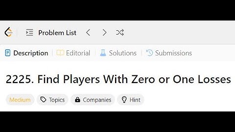 Find Players With Zero or One Losses  - 2225 Leetcode Solution Java #leetcode #java #coding #dsa