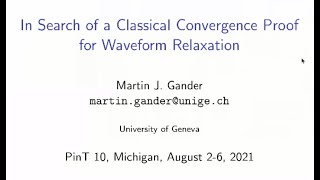 In Search of a Classical Convergence Proof for Waveform Relaxation
