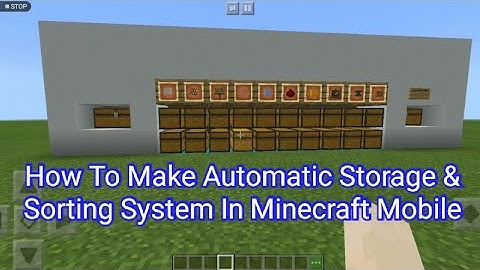 How To Make Automatic Storage & Sorting System In Minecraft Mobile
