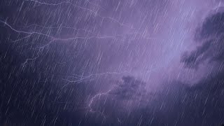 60 MINUTES TO SLEEP | Nighttime Rain Ambience | Sleep with the Sounds of Calm Rain and Thunder 😴 😴 💤