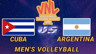 Cuba Vs Argentina Fivb Mens Volleyball Nations League 2025 Live Scoreboard