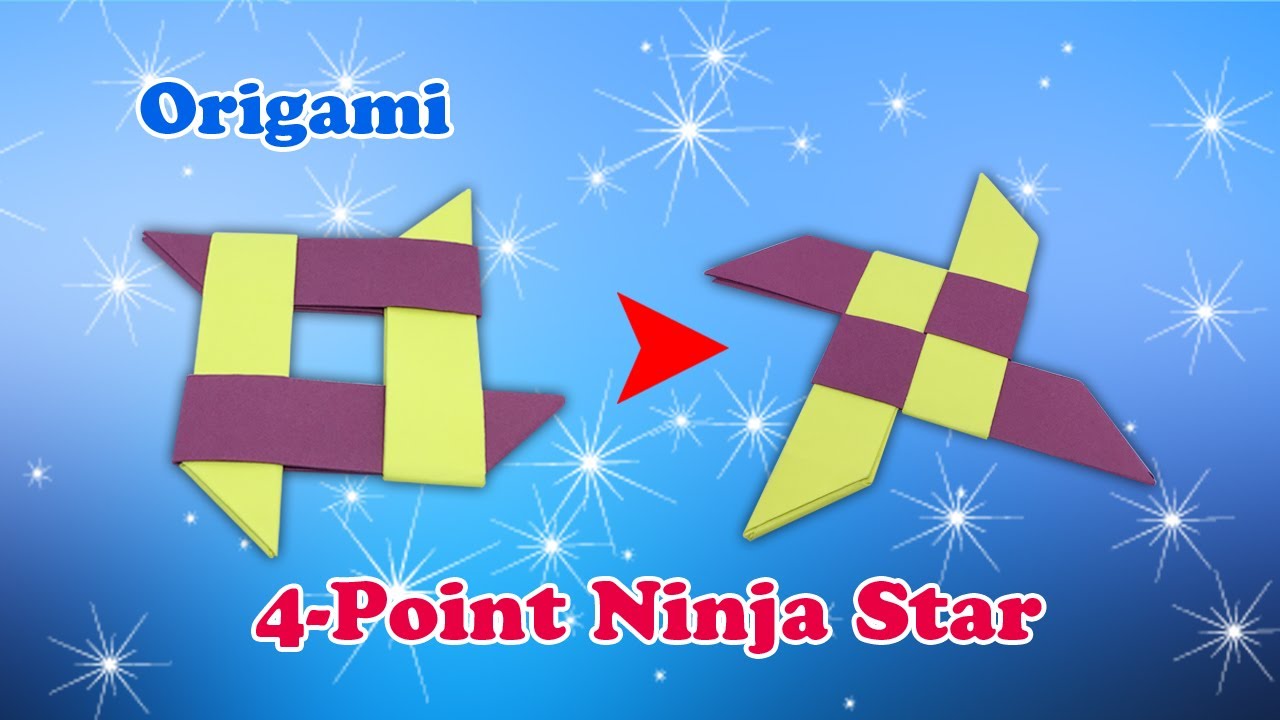 How To Make An Origami Four Point Ninja Star How To Make Easy Origami At Home With Instructions