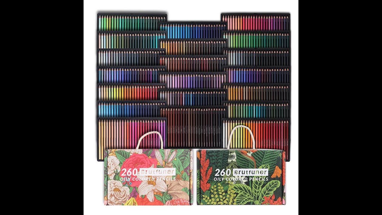 Brutfuner 570 color pencils: 520 + 50 macaron colors . Unboxing and first  impression. (Part 1) 