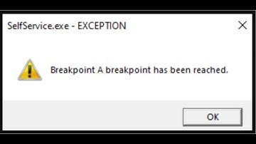 Fix Error SelfService Exception, A Breakpoint Has Been Reached/Citrix Workspace app Error