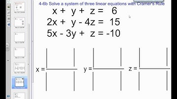 Algebra 2 4 6d cramer
