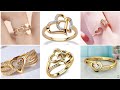 Awesome ❤️ heart shaped gold rings designs || best heart rings patterns for you