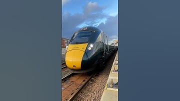 GWR class 800 passes close to the camera as it accelerates towards kennaway tunnel Teignmouth bound