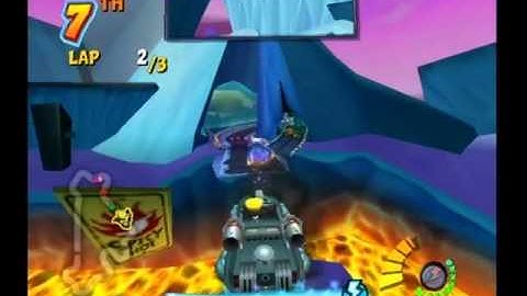 Crash Tag Team Racing PS2 Gameplay Tire And Ice