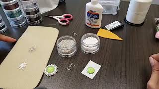 beaded earrings for beginners (flat stitch)