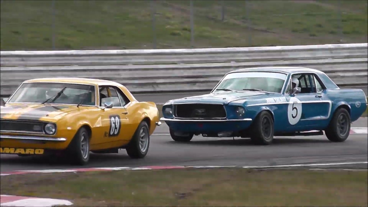Group N Symmons Plains around 2013/14 Mustang v Camaro v Mazda RX2 ...