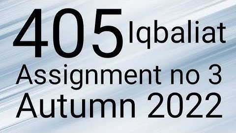AIOU Code 405 Solved Assignment No.3 Autumn 2022 #aiou #aiousolveassignments