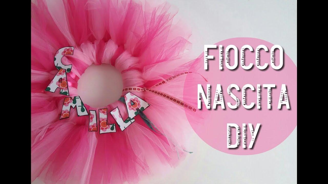 Fiocco Nascita in Tulle ♢ Tutorial Facile!!!!♢ Birth wreath! Super Easy ☆  Serena - YouTube