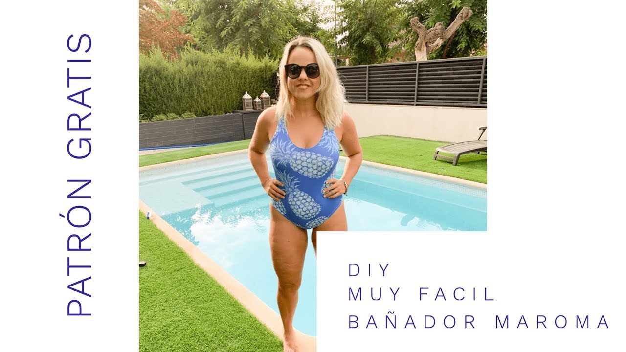 DIY - Como hacer un bañador de mujer muy fácil. Patrón gratis.