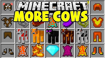 Minecraft MORE COWS MOD | NETHER COWS, ENDER COWS, COW ARMOR!!