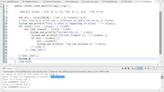YouTube Response - 2D Array Finding Min