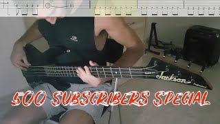 Coldplay - Yellow Bass Cover with TABS on screen