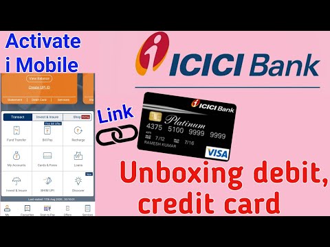 activate imobile app । unboxing icici platinum credit card । how to link debit card in imobile app.